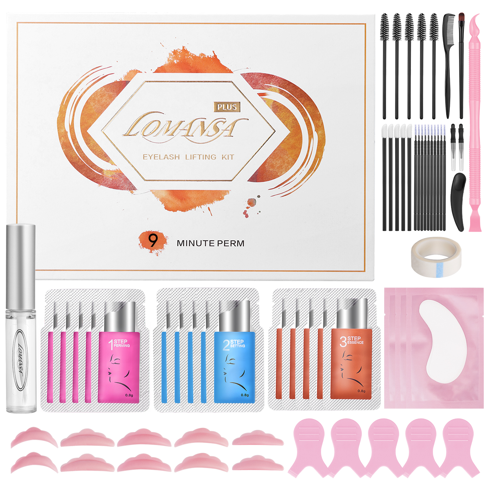 Lomansa 15 Pieces/Lot 8-12 Min - Brow Lamination Kit のレビューと価格