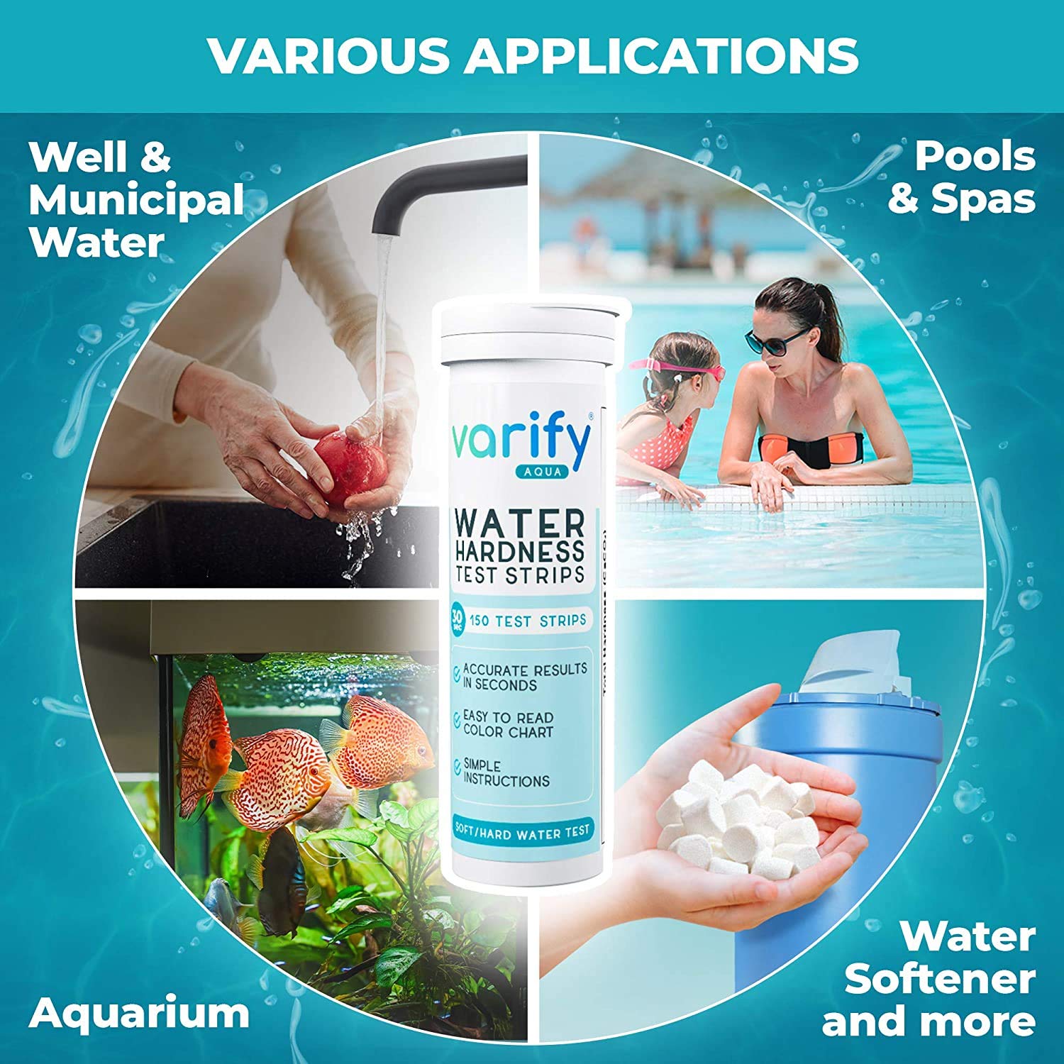 Water Hardness Test Kit - 150  - Spa Wellness Images のレビューと価格