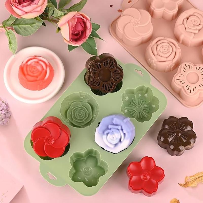 SU Flower Silicone Mold, 6 Cav - Bath Bomb Mold のレビューと価格