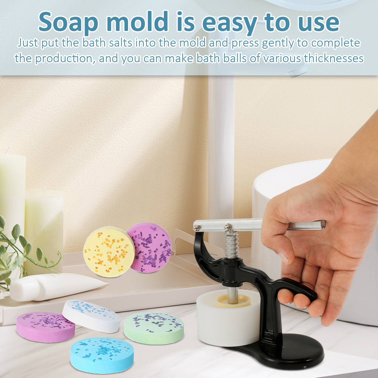 Round Stainless Steel Soap Mou - Bath Bomb Mold のレビューと価格