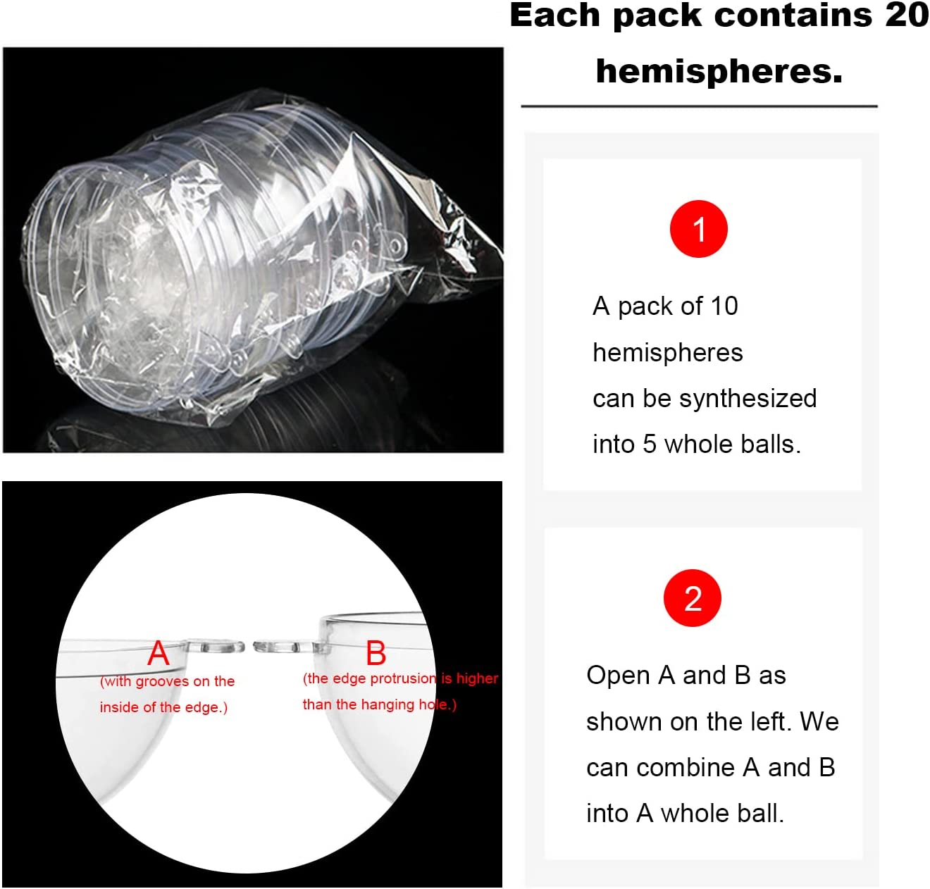 Clear Plastic Ornaments Balls, - Bath Bomb Mold のレビューと価格