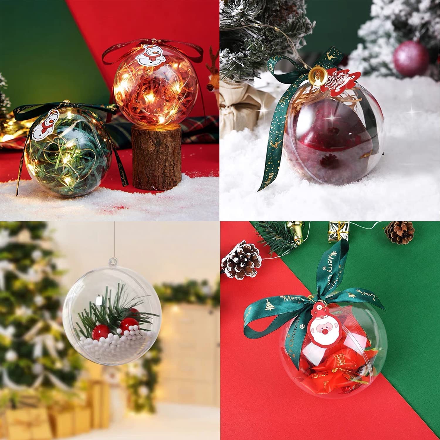 Clear Plastic Ornaments Balls, - Bath Bomb Mold のレビューと価格