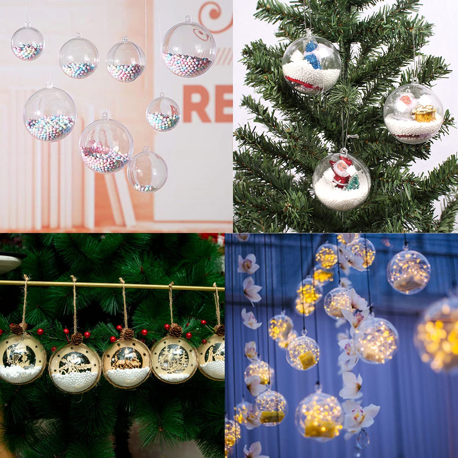 Clear Plastic Ornaments Balls, - Bath Bomb Mold のレビューと価格