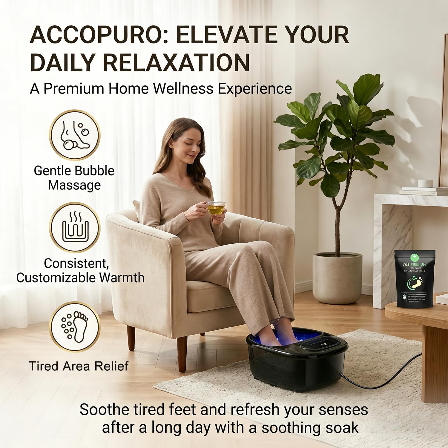 Foot Spa Bath Massager with Oz - Spa Wellness Images のレビューと価格